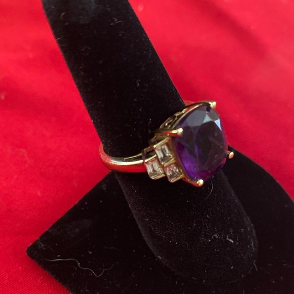 925 Sterling silver and Amethyst ring - Picture 2 of 12